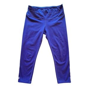 Athleta Be Free Knicker Purple Blue Cropped Running Leggings Womens Small 341479